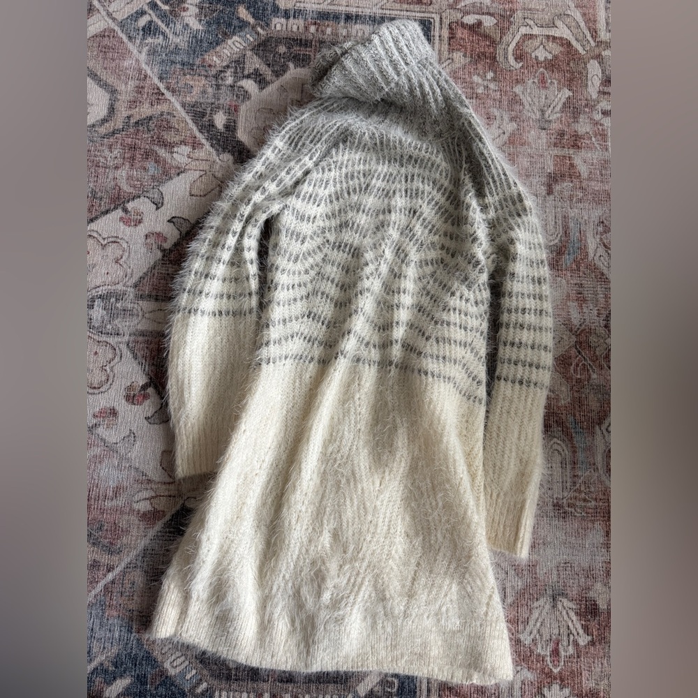 Anthropologie Gray/Cream Sweater Dress